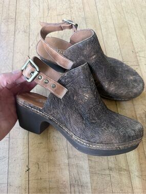 ANTELOPE Stella Slingback Leather Clog Mule Boho 36